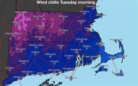 Massachusetts Weather: Tuesday's wind chill as low as -8 degrees ...