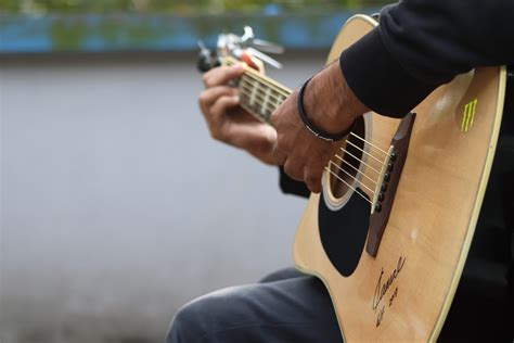 Wooden Acoustic Guitar Macro Photography in Grayscale Photo · Free Stock Photo