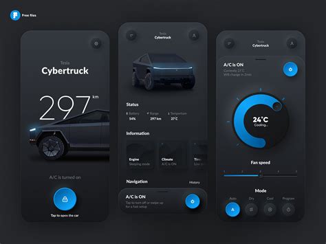 Tesla Smart App by Gavrisov Dmitri on Dribbble