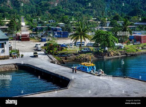 Wharf and port facilities at Rabaul Harbour, Papua New Guinea Stock Photo - Alamy