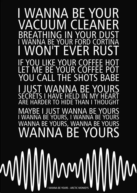 Arctic Monkeys I Wanna Be Yours Lyrics Poster