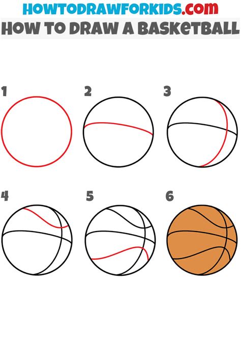 How to Draw a Basketball - Easy Drawing Tutorial For Kids