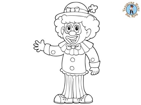 Clown Coloring Page - Free Printables - Treasure hunt 4 Kids