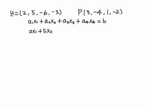 SOLVED: Find an equation of the hyperplane H in 𝐑^4 that passes through ...