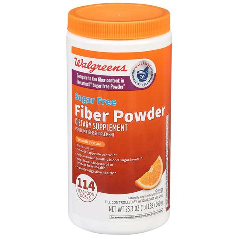 Walgreens Wal-Mucil Bulk Forming Laxative/Fiber Supplement Powder Smooth Texture Sugar Fre ...