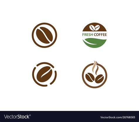 Coffee beans logo template Royalty Free Vector Image