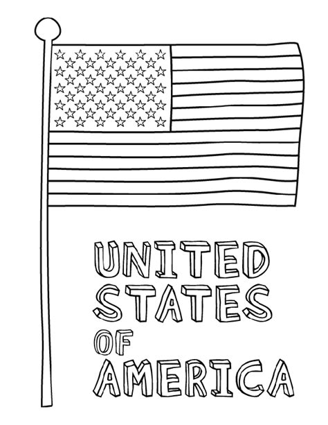 United States Flag Coloring Page