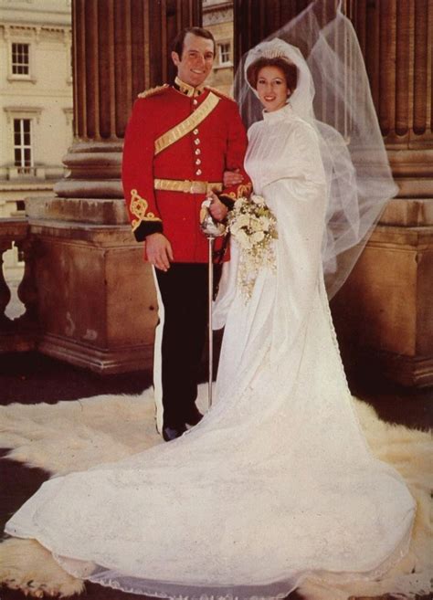 Royal Wedding Dresses of Great Britain: Princess Anne | Princess anne wedding dress, Princess ...