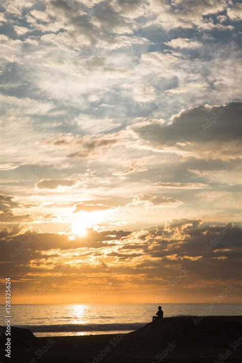 Santa Monica Sunset Stock Photo | Adobe Stock