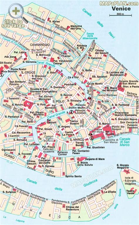 Venice maps - Top tourist attractions - Free, printable city street map ...