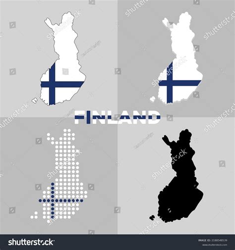 Vector Map Borders Finland Flag Geography Stock Vector (Royalty Free ...