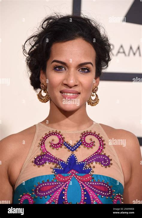 Anoushka Shankar arrives at the 58th annual Grammy Awards at the ...