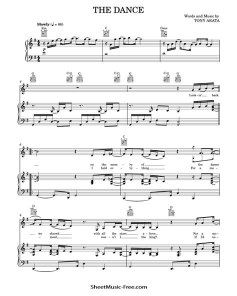 Download The Dance Sheet Music PDF Garth Brooks – Download