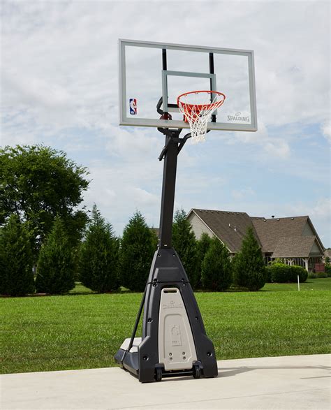 Spalding The Beast Glass Portable Basketball Hoop System | Spalding