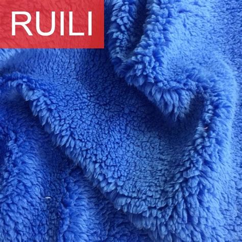 Blue Heavy Sherpa Fleece Lining Fabric Manufacturers and Suppliers China - High-quality Prodcuts ...