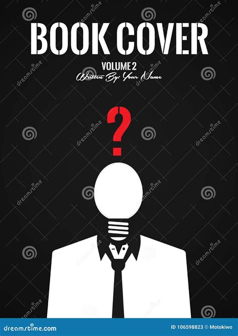 Book Cover Design Idea on Black. Stock Illustration - Illustration of ...