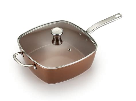 T-Fal Copper Ceramic 11" Square Pan w/ Lid - $25 + free shipping w/Prime