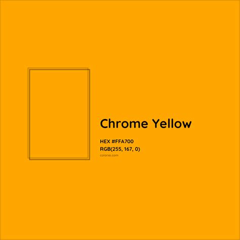 About Chrome Yellow - Color codes, similar colors and paints - colorxs.com