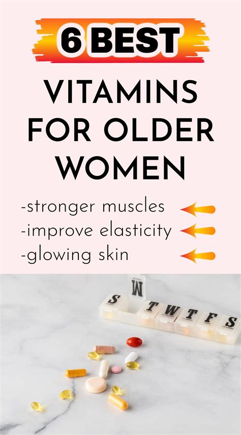 Here are 6 of the best vitamins for older women. As we age our bodies need more vitamins and ...