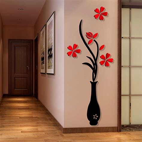 3D Wall Sticker Decals, Bangcool Removable Flowering Plant Wall ...