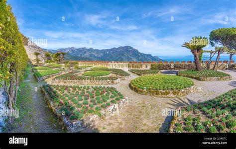 Ravello, Italy; April 19, 2022 - A view of the gardens of Villa Ravello, Italy Stock Photo - Alamy