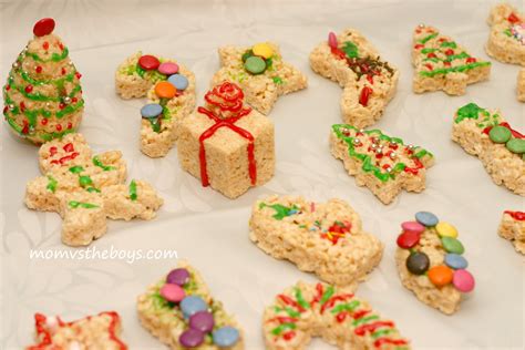 Holiday Rice Krispie Treats - Mom vs the Boys