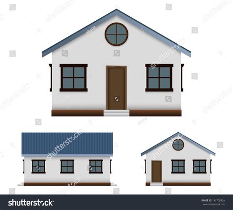 House Vector Image Set Three Point Stock Vector (Royalty Free ...