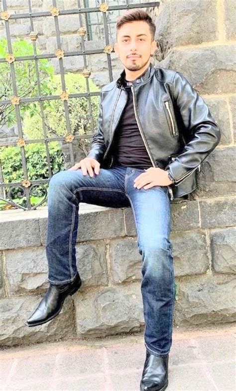 Leather and Denim Outfit for Men