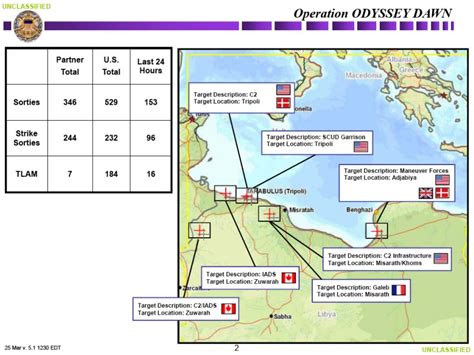 Operation Odyssey Dawn Maps