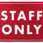 Staff Only PNG Free Image | PNG All