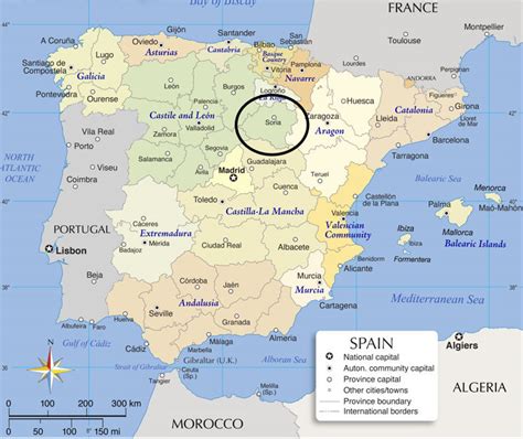 Map of Spain with the location of the province of Soria. | Download Scientific Diagram