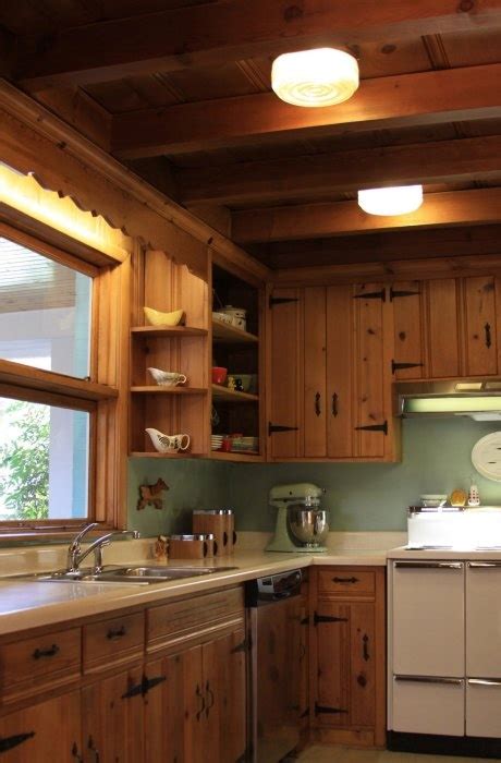 A knotty pine kitchen - respectfully retained and revived - | Pine ...