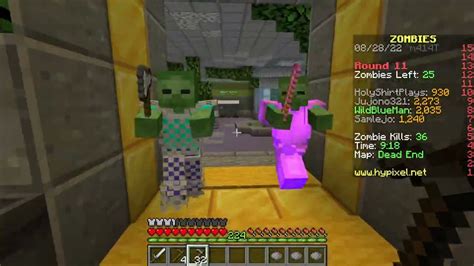 HYPIXEL ZOMBIES DEAD END - MINECRAFT HYPIXEL ZOMBIES GAMES - YouTube