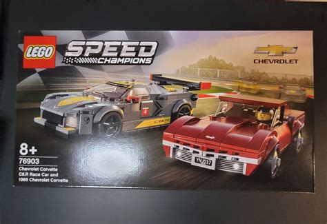 Lego 76903 - Speed Champions Chevrolet Corvette C8.R Race Car and 1969 ...