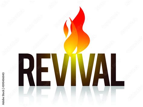 Revival text with flames of fire hovering above it. Stock Vector ...