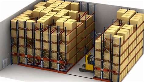 3D animation of a mobile racking system for pallets | www.interlakemecalux.com