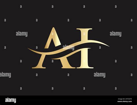 Modern AI Logo Design for business and company identity. Creative AI letter with luxury concept ...