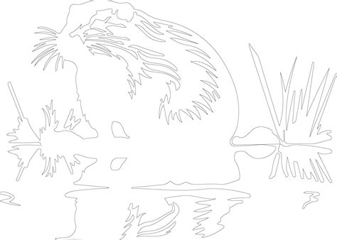 beaver outline silhouette 38495143 Vector Art at Vecteezy