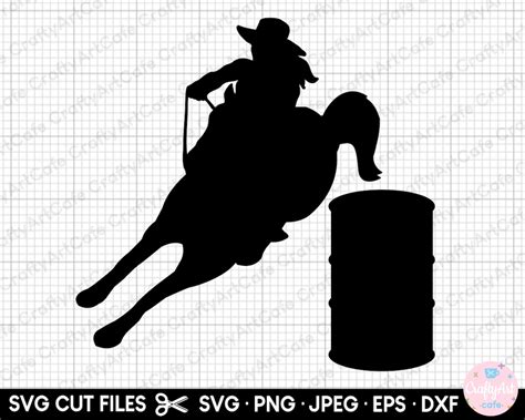 Barrel Racing Silhouette Barrel Racer Silhouette Barrel Racing - Etsy