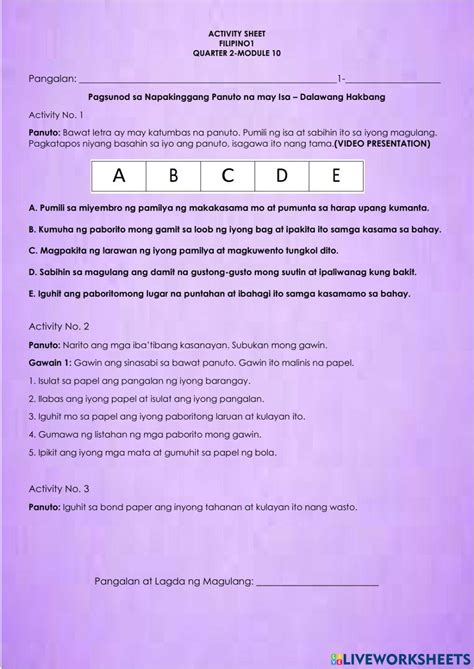 Grade 2 Filipino Q1 Ep9 Pagsunod Sa Panuto Part 1 – NBKomputer