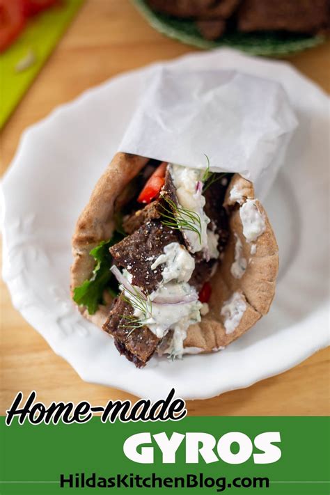 Greek Gyro Pita | Hilda's Kitchen Blog