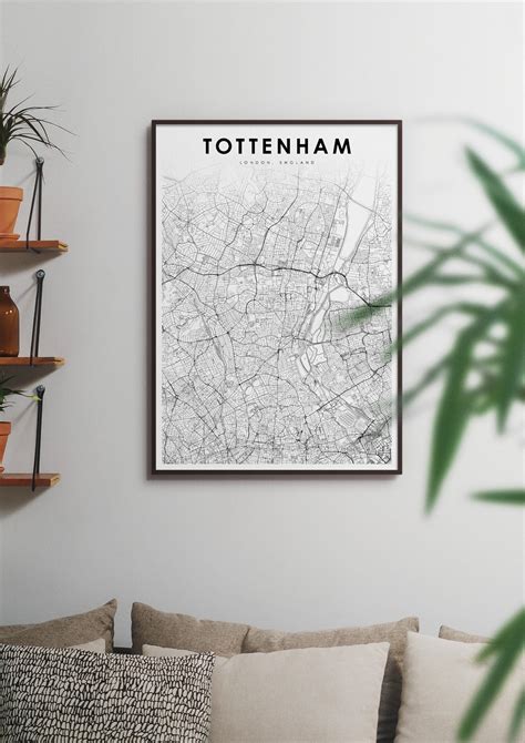 Tottenham London Map Print England UK United Kingdom Map Art | Etsy