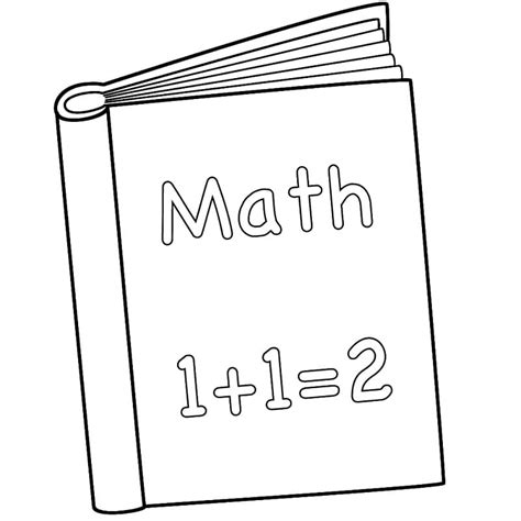 Math Book coloring page - Download, Print or Color Online for Free