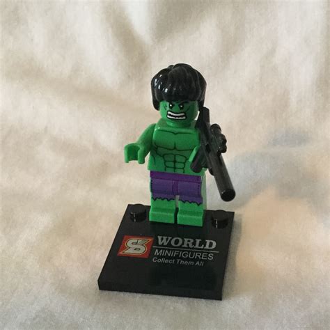 Custom Hulk Lego MiniFigure Bruce Banner The Avengers Age