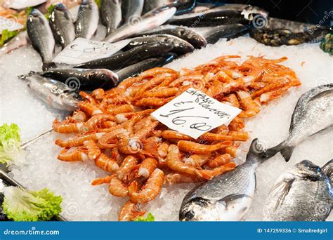 Fresh Seafood in Fish Market in Venice, Italy Editorial Photo - Image ...