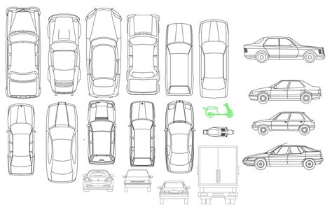 Car Vehicle CAD Blocks Download Free DWG File - Cadbull