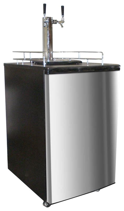 Best Buy: Nostalgia Electrics Kegerator Twin-Tap Beer Keg Fridge Stainless steel KRS-6100SS