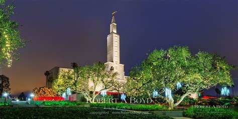 Los Angeles Christmas (Panoramic). Robert A. Boyd Fine Art and LDS Temples