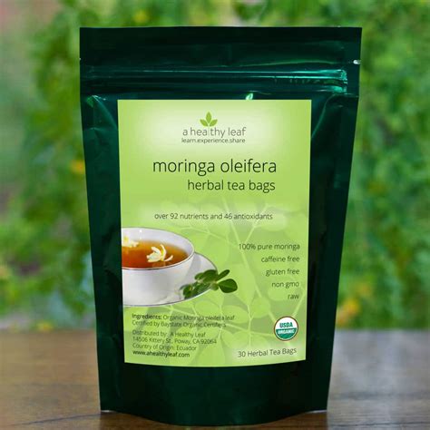 Moringa Tea: USDA Certified Organic Moringa Oleifera Leaf Tea