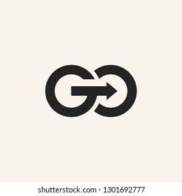 Go Letter Logo Vector Icon Illustration Stock Vector (Royalty Free ...